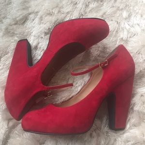 American Rag Cie Red Suede Heels